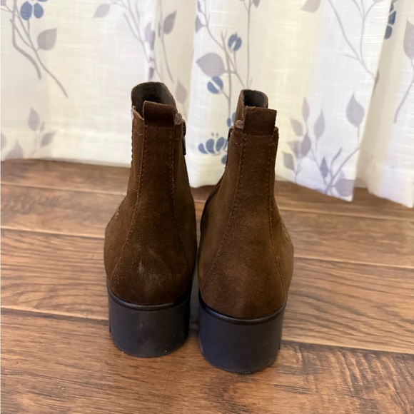 Gabor Chocolate Suede Ankle Booties - Picture 6 of 8